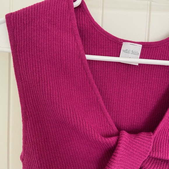NWT | Wild Fable women’s knitted twist crop‎ top — large - Picture 2 of 6